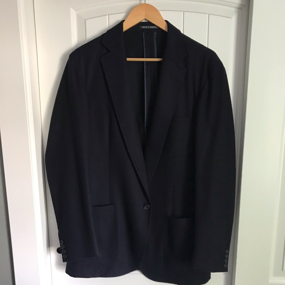 Navy Wool Sports Coat Jacket